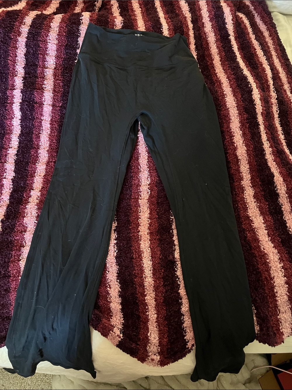 Black Women's High-Waist Flared Leggings